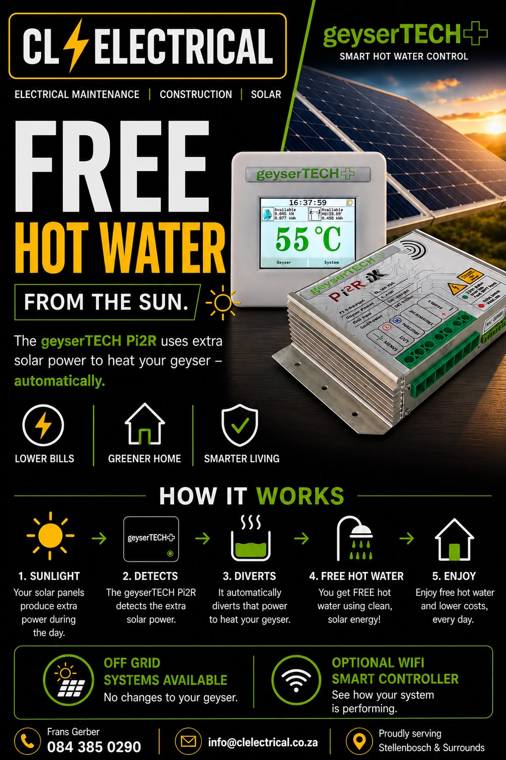 geyserTECH+ solar water heating controller